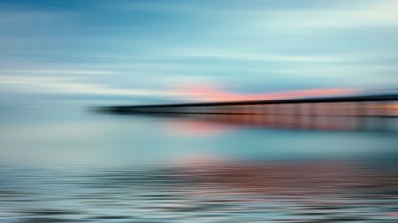 Pier - abstract, fantasy, water, pier