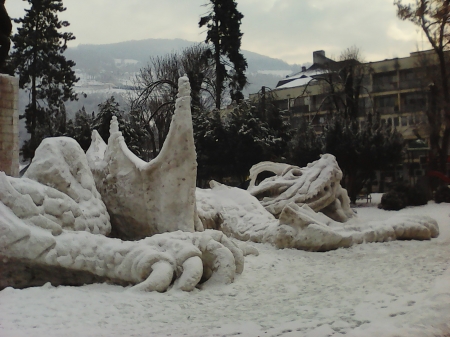 sculpture of ice - seasons, frozen, white, winter