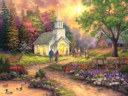 Spring Church - Other & Nature Background Wallpapers on Desktop Nexus ...