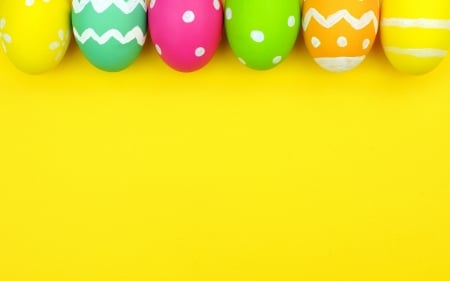 Happy Easter! - easter, card, egg, yellow, colorful