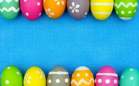 Happy Easter! - easter, colorful, blue, egg, card