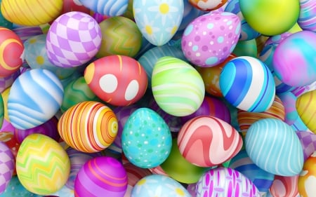 Happy Easter! - easter, colorful, egg, card