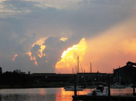 Georgetown Sunset - South Carolina, Thunderstorm, Sunset, Georgetown