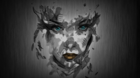 Broken - color, Broken, Face, wallpaper