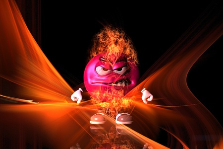 The Angry Smiley get Burning - avatar, cool, hot