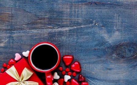 ♥ - romantic, coffee, gift First, chocolate, love, candy, hearts