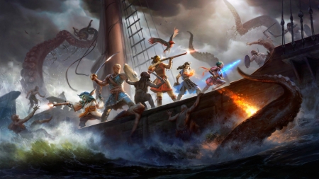 Pillars of Eternity 2 Deadfire - deadfire, ship, game, pillars of eternity, people, sea, fantasy