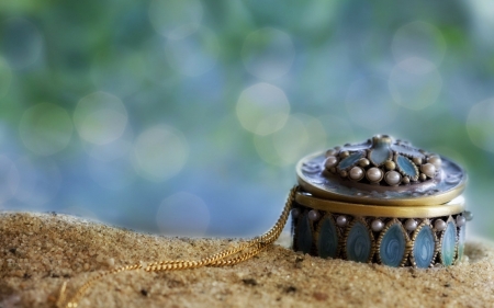 â˜† Jewelerâ˜† - pearls, jeweler, sand, blue