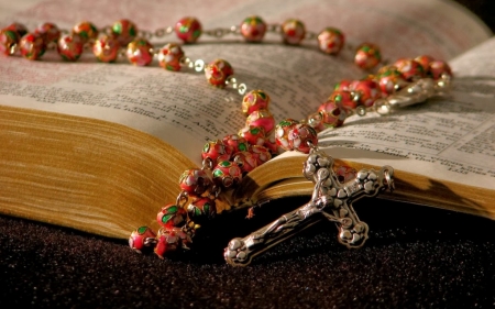 Rosary and Bible