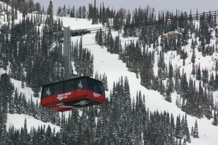 Teton Village, Wyoming - vacation, scenic, sky tram, skiing, gondola, ski lift