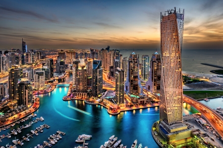 Dubai Skyscrapers F1C - scenery, beautiful, photography, photo, cityscape, architecture, wide screen, Dubai, skyscrapers, United Arab Emirates