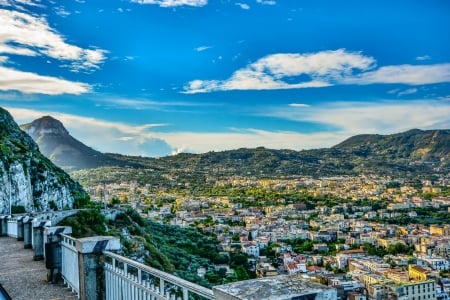 Amalfi, Italy - scenery, Almalfi, beautiful, photography, photo, cityscape, architecture, wide screen, Italy, mountains