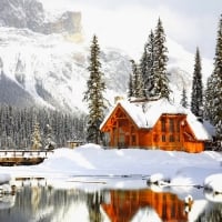 Winter Emerald lake