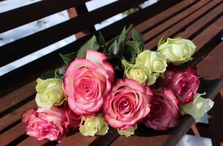 Pink Bouquet - pink roses, bouquet, flowers, for you