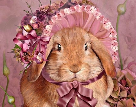 Lady Bunny - animal, art, cute, bunny