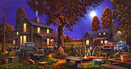 Spring Maples - attractions in dreams, houses, old trucks, cabins, spring, moons, nature, love four seasons, leaves, paintings, maples