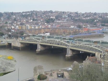 Rochester Road & Rail Bridges - crossings, architecture, rivers, bridges, history