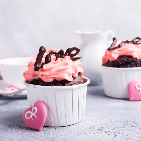 ♥ - abstract, love, pink, cupcakes