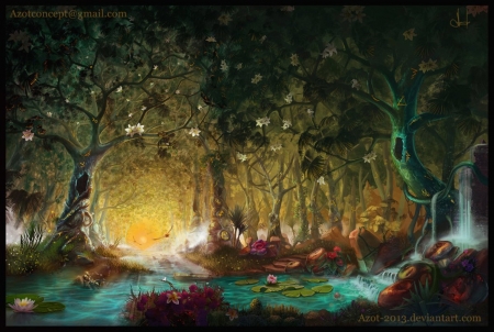 â™¥ - forest, magic, abstract, art