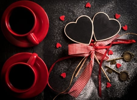 ♥ - cups, love, red, hearts