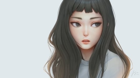 Girl - portrait, geo siador, anime, realistic, girl, manga