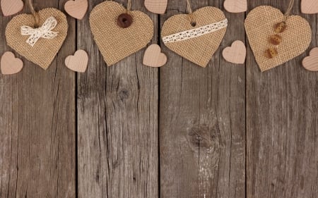 Happy Valentine's Day! - heart, wood, valentine, card, texture