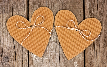 Happy Valentine's Day! - heart, wood, valentine, card, texture, couple