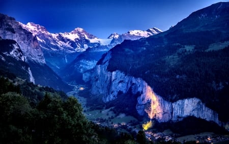 Deep Canyon F1 - wide screen, mountains, winter, landscape, valley, canyon, beautiful, photo, switzerland, scenery, photography, nature, snow