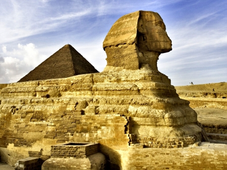 Sphinx Near Cairo - wide screen, photography, sphinx, eqypt, beautiful, architecture, scenery, cairo, photo