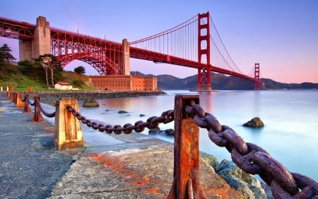 Golden Gate Bridge F - wide screen, california, photography, cityscape, san francisco, golden gate bridge, beautiful, scenery, architecture, bridge, usa, photo