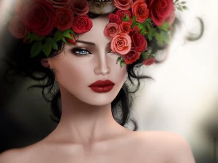 * - art, aldy, flowers, portrait