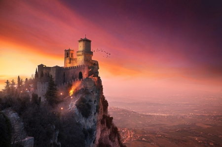 ♥ - abstract, ancient, castle, sky