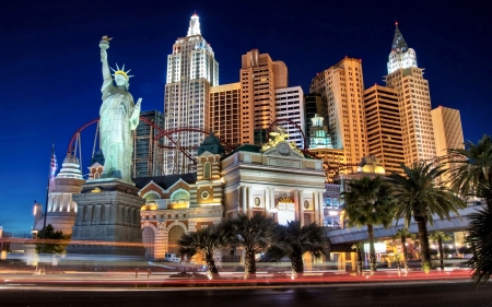 New York, New York - scenery, beautiful, USA, photography, photo, cityscape, architecture, wide screen, casino, New York New York, Nevada, Las Vegas