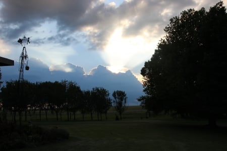 Farm - skies, colours, clouds, spiritual moment