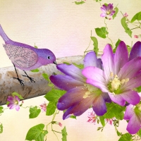 Bird and flower