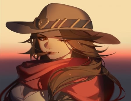 McCree - sexy, game, girl, cowgirl, mccree, overwatch, cg