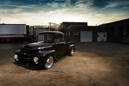 Ford-F-1-1952 - Truck, Black, 1952, Classic