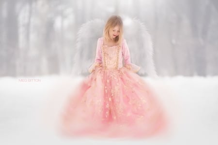 Angel - nature, softness, girl, angel, pink