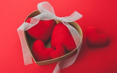 ♥ - white, passion, red, ribbon, box, hearts