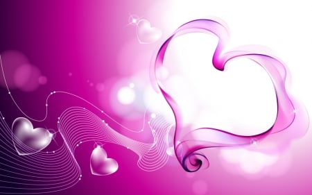 Happy Valentine's Day! - white, heart, valentine, card, pink