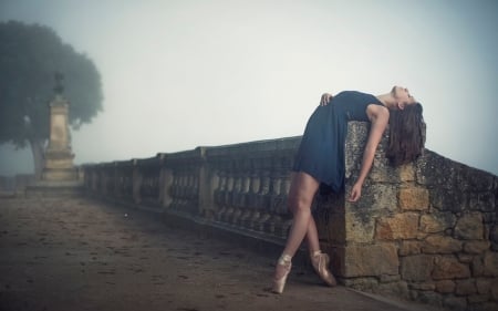 Ballerina - ballerina, woman, model, bridge