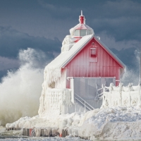 Amazing Frozen Lighthouse