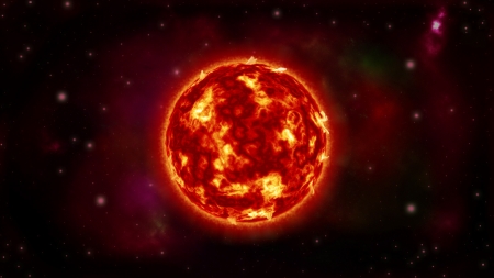 Big Sun - galaxy, red, sun, planet