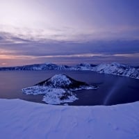 Winter Island on Volcanic Lake