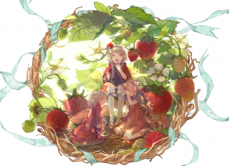 Fairies and strawberries