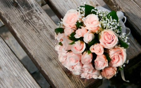 Bouquet - flowers, bouquet, roses, pink