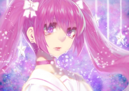 Sakura Miku - white, miku, pink, sakura, anime, girl, manga