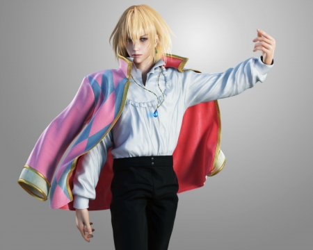 Howl - moving castle, anime, guy, 3D, man, howl, manga, fantasy, blond, CG, luminos