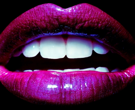 Pink - woman, mouth, stuff, lips, pink, lipstick, black