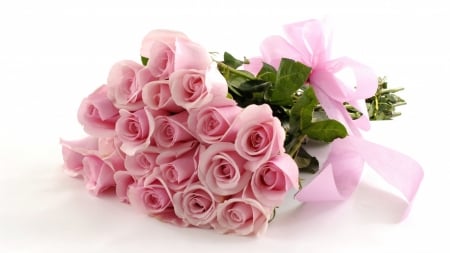 Pink Roses - flowers, boquet, roses, pink